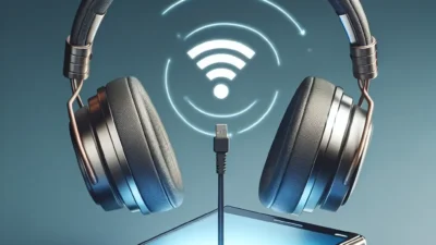 "AirPods Max terhubung ke perangkat Android dengan mudah, menunjukkan penggunaan headphone premium Apple di ekosistem non-iOS."