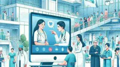 "Telemedicine technology implementation at regional hospitals as promoted by Indonesia's Ministry of Health for improved healthcare access."