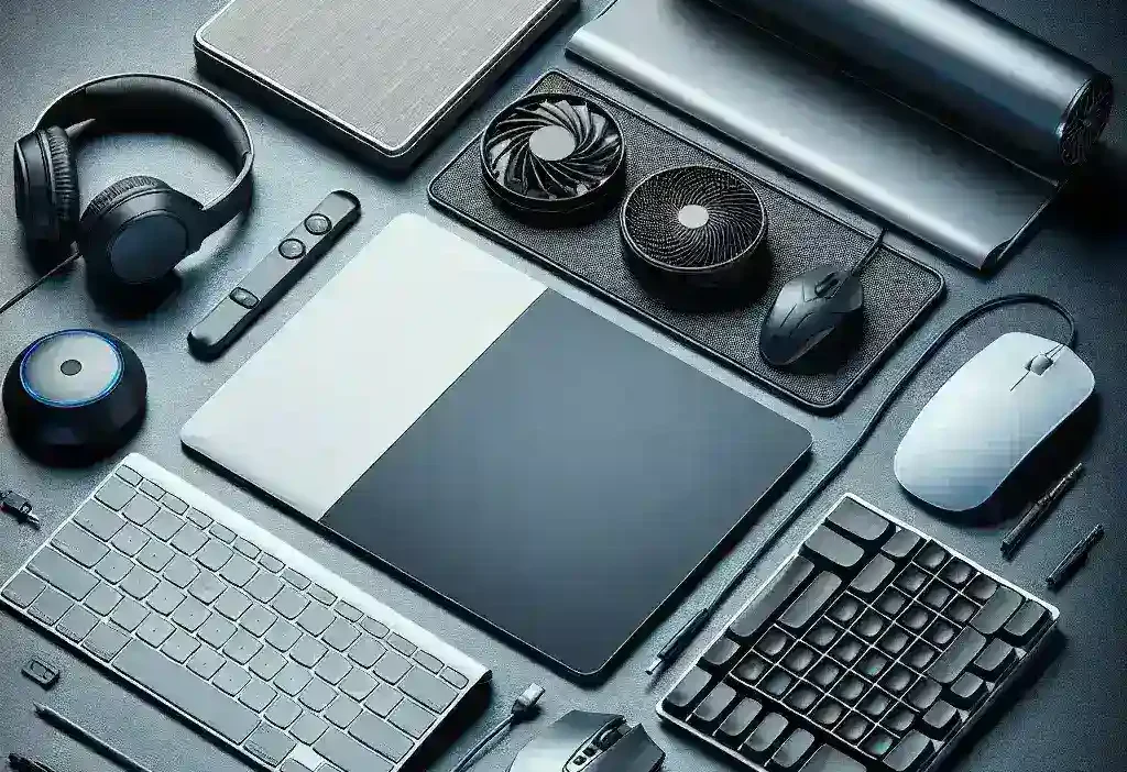 "Rekomendasi aksesori laptop terbaik yang meningkatkan kinerja dan kenyamanan, termasuk keyboard eksternal, mouse ergonomis, dan pendingin laptop, membantu pengguna bekerja lebih efisien."