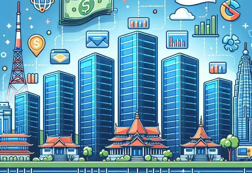 "Investasi asing di pusat data Batam, Indonesia: Gambar menunjukkan fasilitas modern dan infrastruktur teknologi canggih yang sedang berkembang di lokasi strategis untuk mendukung pertumbuhan ekonomi dan digitalisasi."